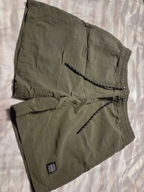 Aeropostale Olive Green Drawstring Athletic Shorts